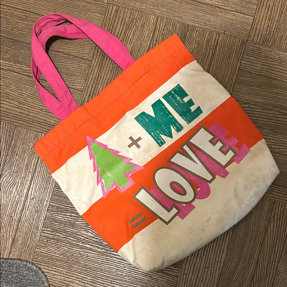 Colorful Love Canvas Tote Bag